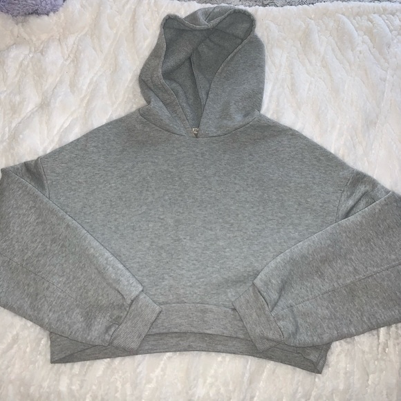 Love Culture Tops - BRAND NEW CROPPED GRAY HOODIE